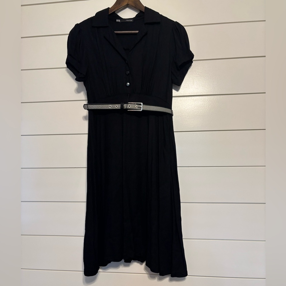 Maurices Black Midi Dress with Belt